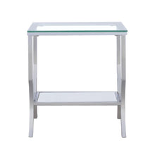 Load image into Gallery viewer, Saide - Square Glass Top Side End Table - Chrome