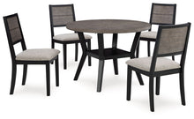 Load image into Gallery viewer, Corloda - Black / Gray - Round Drm Table Set (Set of 5)