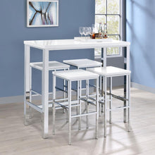 Load image into Gallery viewer, Natividad - 5 Piece Pub Height Bar Table Set - White High Gloss