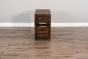 Homestead - 25" Chair Side Table - Dark Brown