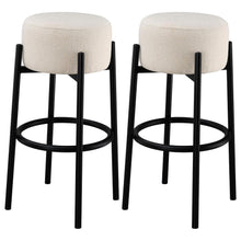 Load image into Gallery viewer, Leonard - Upholstered Backless Round Stools (Set of 2)