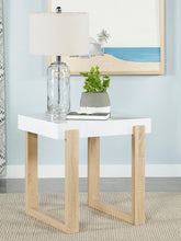 Load image into Gallery viewer, Pala - Rectangular End Table - White High Gloss And Natural