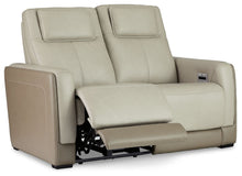 Load image into Gallery viewer, Battleville - Almond - PWR REC Loveseat/Adj Headrest