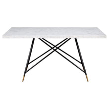 Load image into Gallery viewer, Gabrielle - 5 Piece Marble Top Dining Table Set - White And Gray