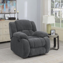 Load image into Gallery viewer, Weissman - Upholstered Padded Arm Glider Recliner - Gray