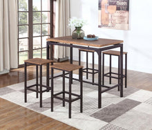 Load image into Gallery viewer, Santana - 5 Piece Pub Height Bar Table Set - Weathered Chestnut