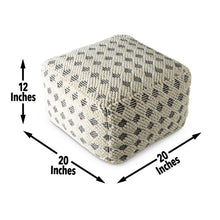 Load image into Gallery viewer, Kodi - Square Pouf - Pearl Silver
