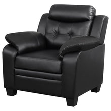 Load image into Gallery viewer, Finley - Upholstered Padded Arm Tufted Accent Chair - Black