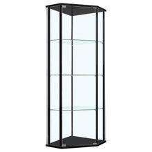 Load image into Gallery viewer, Zenobia - 4-Shelf Curio Cabinet Display Case - Black