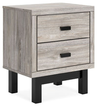 Load image into Gallery viewer, Vessalli - Black / Gray - Two Drawer Nightstand