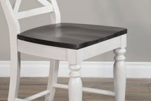 Load image into Gallery viewer, Carriage House - Crossback Barstool - White / Dark Brown