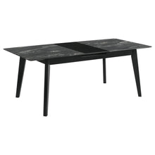 Load image into Gallery viewer, Crestmont - Extension Dining Table Faux Marble - Black