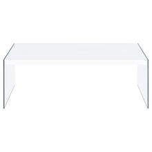 Load image into Gallery viewer, Opal - Rectangular Glass Frame Coffee Table - White High Gloss