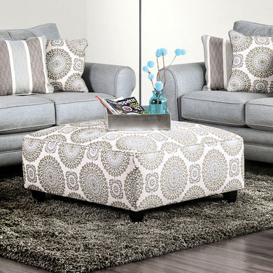 Misty - Ottoman - Ivory / Pattern