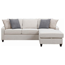 Load image into Gallery viewer, Mcloughlin - Upholstered Sloped Arm Sectional Sofa - Platinum