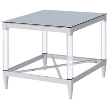 Load image into Gallery viewer, Lindley - Square Tempered Mirror Acrylic Side End Table - Chrome