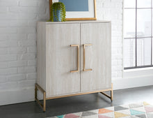 Load image into Gallery viewer, Larkin - Faux Marble Wine Cabinet - Pearl Silver