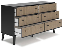 Load image into Gallery viewer, Charlang - Black / Gray - Six Drawer Dresser