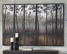 Load image into Gallery viewer, Philyra - Black / Orange / Silver - Wall Art