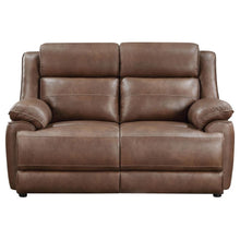 Load image into Gallery viewer, Ellington - Upholstered Padded Arm Loveseat - Dark Brown