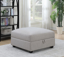 Load image into Gallery viewer, Cambria - Square Upholstered Storage Ottoman - Gray