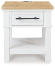 Load image into Gallery viewer, Ashbryn - White / Natural - Rectangular End Table