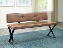 Load image into Gallery viewer, Abbott - Upholstered Dining Bench - Antique Brown And Matte Black