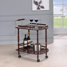 Load image into Gallery viewer, Palmer - 2-Tier Rectangular Wood Bar Cart - Merlot