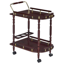 Load image into Gallery viewer, Palmer - 2-Tier Rectangular Wood Bar Cart - Merlot