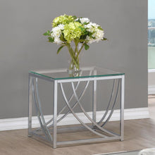 Load image into Gallery viewer, Lille - Square Glass Top Side End Table - Chrome