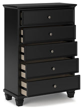Load image into Gallery viewer, Lanolee - Black - Five Drawer Chest