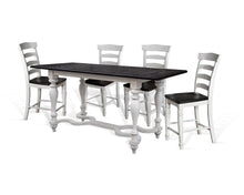 Load image into Gallery viewer, Carriage House - Friendship Table - White / Dark Brown