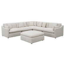 Load image into Gallery viewer, Hobson - Square Upholstered Ottoman - Ivory