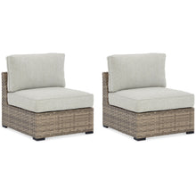 Load image into Gallery viewer, Calworth - Beige - Armless Chair W/Cushion (Set of 2)