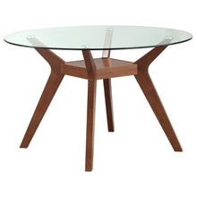 Load image into Gallery viewer, Paxton - 5 Piece Round Glass Top Dining Table Set - Nutmeg