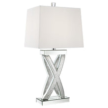 Load image into Gallery viewer, Dominick - Tapered Mirrored Acrylic Table Lamp - Silver
