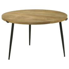 Load image into Gallery viewer, Pilar - Round Solid Wood Top Coffee Table - Natural And Black