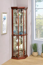 Load image into Gallery viewer, Appledale - 6-Shelf Corner Curio Display Cabinet - Medium Brown