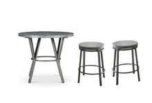 Load image into Gallery viewer, Portland - 3 Piece Dining Set With Round Counter Table - Pearl Silver