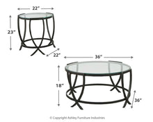 Load image into Gallery viewer, Tarrin - Black - Occasional Table Set (Set of 3)