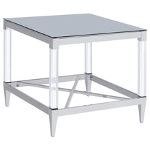 Load image into Gallery viewer, Lindley - Square Tempered Mirror Acrylic Side End Table - Chrome