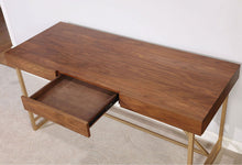 Load image into Gallery viewer, Halstein - Writing Desk - Light Walnut / Gold